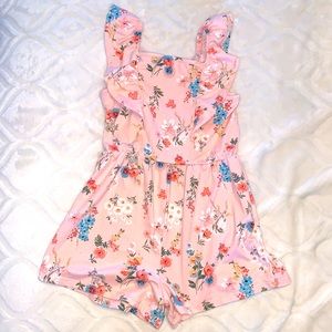 Pink girls romper 6/6x